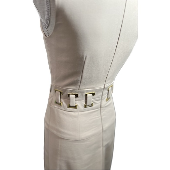 Antonio Melani Tailor Fit (Fit & Flare Style) Unique Golden Accented Waist Sz 0 - Picture 3 of 8